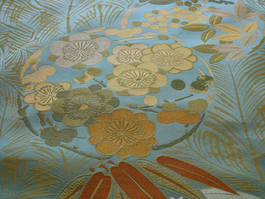 1.2Y Kravet Coutour Imperial Kimono Silk Lampas Mineral Blue MSRP USD 270/Y