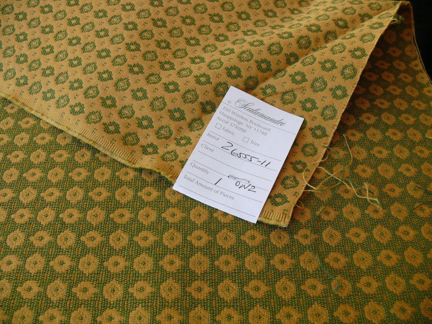 By Yd Scalamandre Vienna Matelasse Sunflower Gold Green