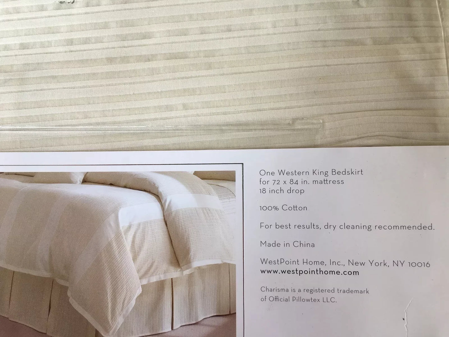 Charisma 100% Cotton Bedskirt White Somerfield western King