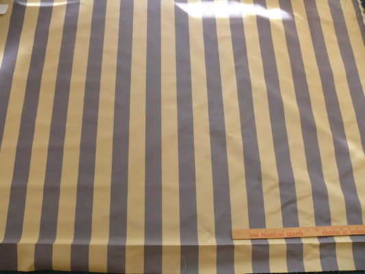 1 yard Scalamandre 100% Cotton Brompton Stripe Purple & Cream