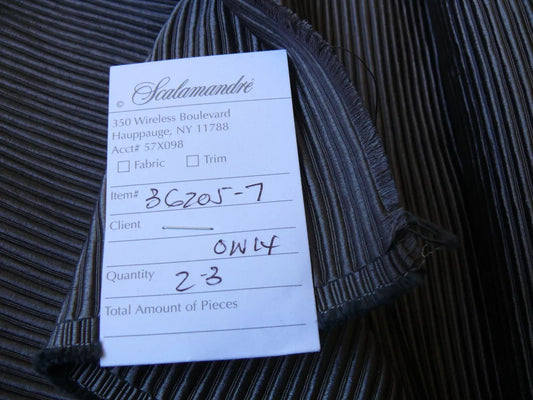 Scalamandre "stoddard" Silk Wide-rib Dark Grey Graphite Bty