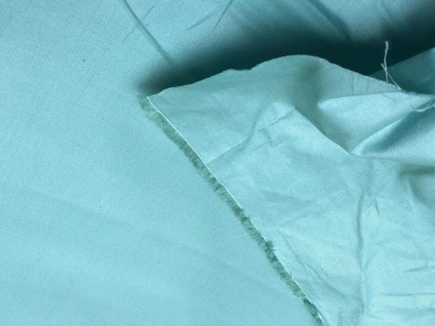 Designer Aqua Blue Green Cotton Satin Silky 11yds (1563)