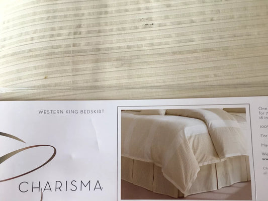 Charisma 100% Cotton Bedskirt White Somerfield western King
