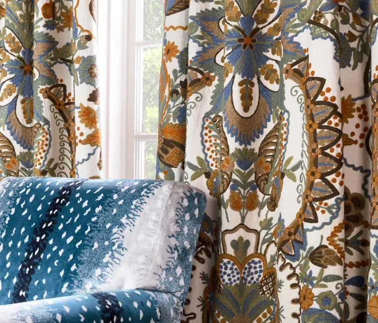 Scalamandre Magnificent Lalita Crewel Heavy Paisley 0.5Y MSRP 372/Y