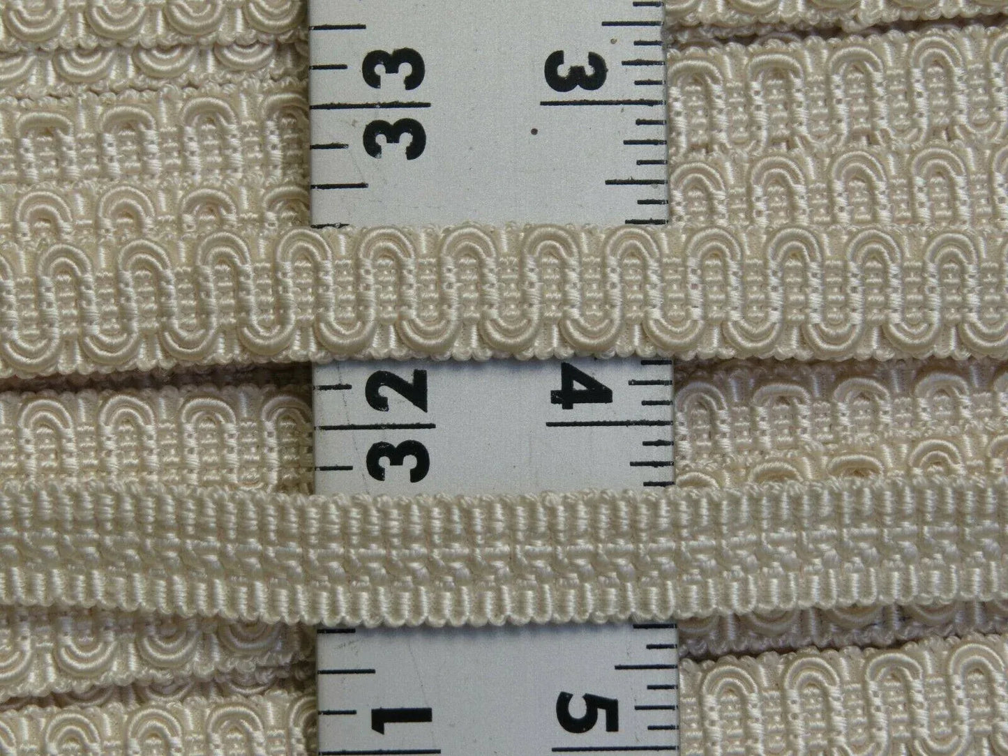 By Yard V74-1 100% Silk Scalamandre Designer Trim Pearl White Box A