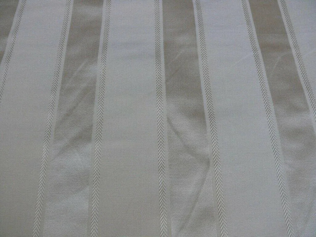 By Yard Scalamandre "nice" Silk & Cotton Stripe Creme On Creme MSRP USD 170+/Y
