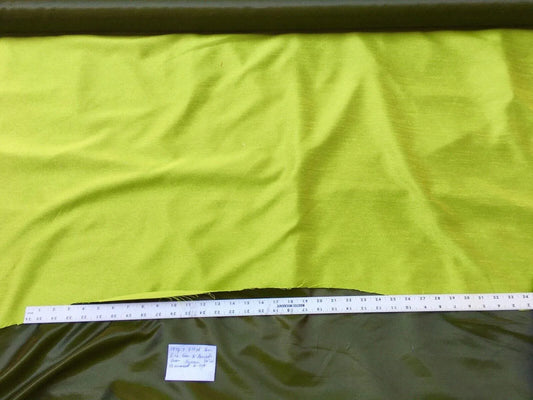8.75y Bright Lime Green Avocado Satin Reversible #1574