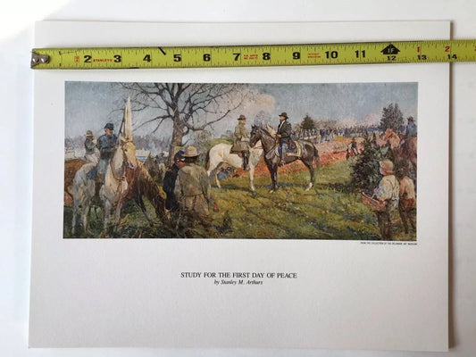Civil War Study for the 1st Day of Peace Stanley M Arthur Museum Quality 14x11 inches