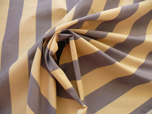 1 yard Scalamandre 100% Cotton Brompton Stripe Purple & Cream