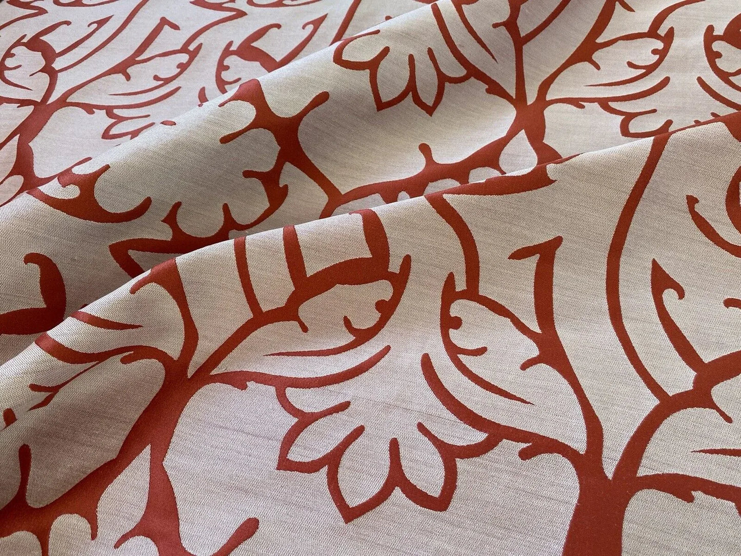 2 yards Kravet Couture Barbara Barry Old World Scarlet Red 100% Silk Damask MSRP USD248/y