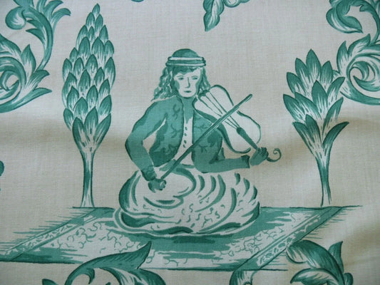 By yd Lee Jofa Dambura Print Monkey Griffin Lotus Green Deer Music Toile Cotton Chintz