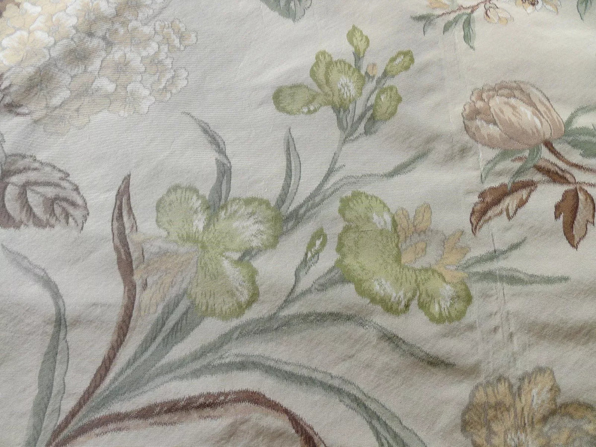 1.1 yard at 53.5” wide Scalamandre Oiseau des Exotique 100% Silk Warp Print Bird Beige Cream