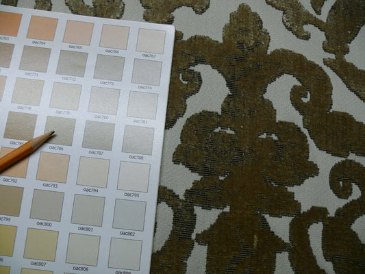 By Yard Scalamandre Venezia Silk Velvet Sable Golden Brown MSRP USD720/Y Special Order
