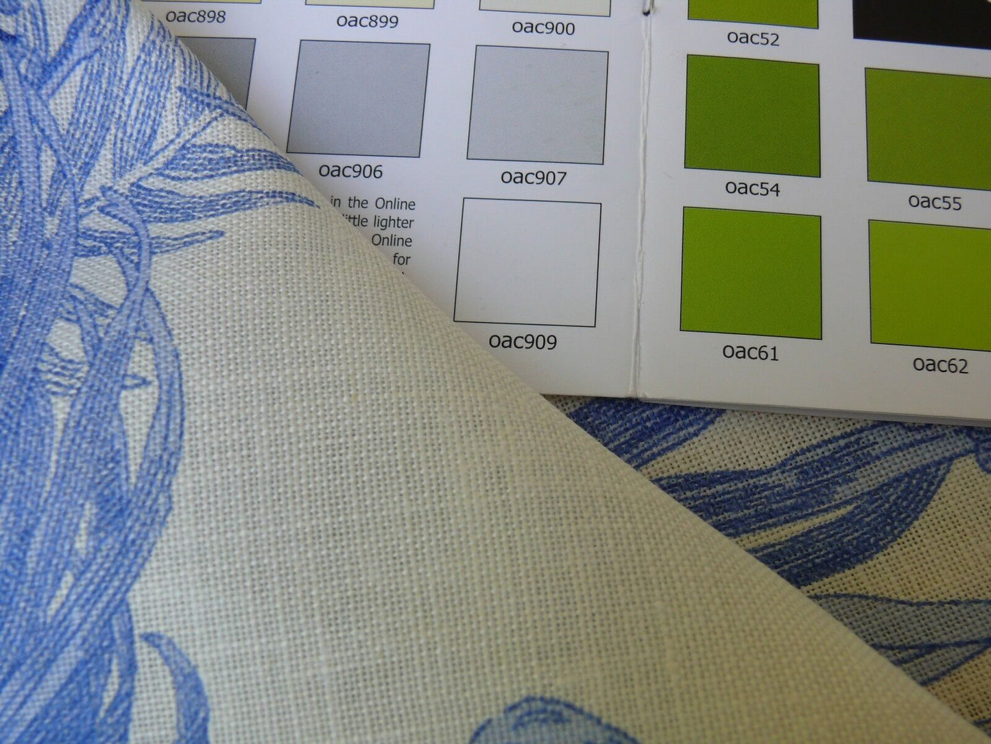 Scalamandre Tropical Toile Linen Gustavian Blue On Ivory Butterfly Fern Palm Berry MSRP USD 215