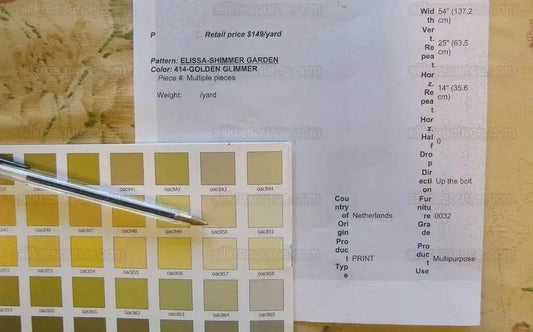 By Yard Kravet Elissa Silk Shimmer Impressionist Garden Golden Glimmer English Garden Rose Bell Flower Lily of Valley Pink Blue Print on Silk MSRP USD 149/Y