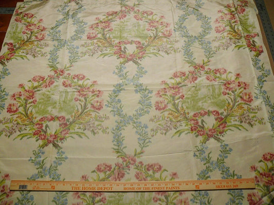 2.5Y yards Tassinari & Chatel Silk Warp Print Les Ruines Fond Creme MSRP US 2214/yard