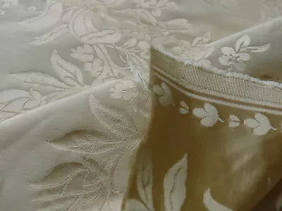 By yard Scalamandre Lelievre Valosnei Silk/Cotton Damask IVORY GOLD MSRP$500+