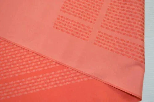 Nishijin Kyoto New Silk Kimono Bolt:unique Stripe Coral Pink@a11 11.4mx37cm (448x14.5"