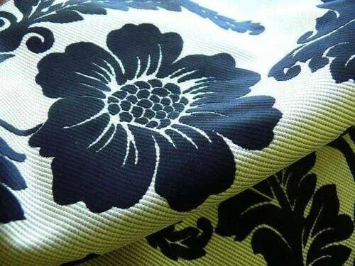 By Yard Clarence House Black Cut Velvet Classic Renaissance Damask Mid-century MSRP USD 280/Y #1215