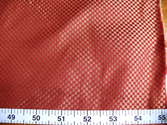 Mini Check Silk - Mulberry Red