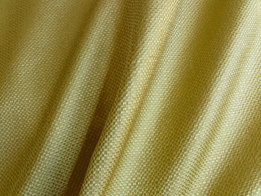 100% Silk Damask Textured Check "sage" Light Green Gold Raffia Basket