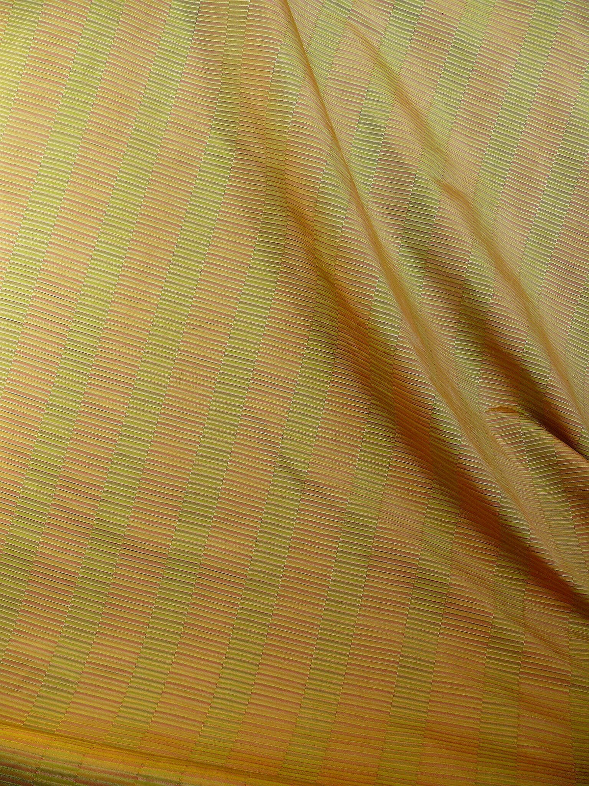 100% Silk Jacquard Piano Key Texture "carnival" Gold Green Pink Copper