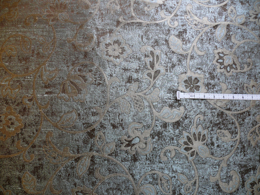 Woven Flower Silk - Granite Silver