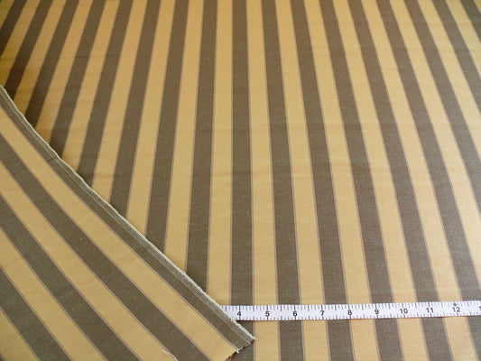 Lee Jofa Penrith Stripe Sand/tan Grey Charcoal & Gold Stripe Silk Linen MSRP USD 236/Y