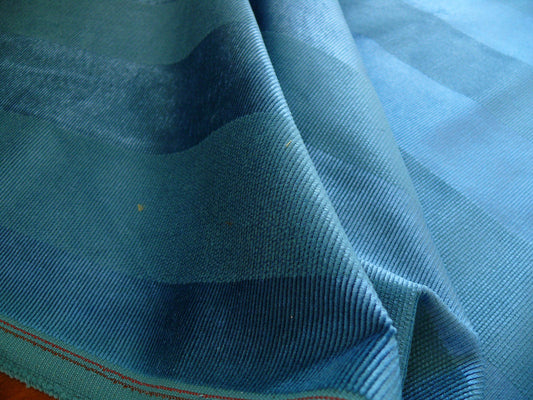 By Yd Lee Jofa Continental Velvet Stripe Sapphire Blue Heavy MSRP USD 156/yard