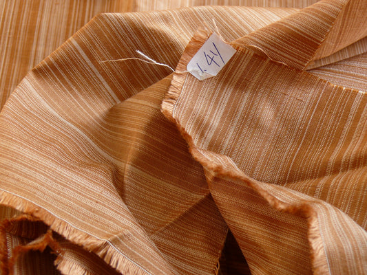 Kravet Prism Red Earth 100%silk Taffeta Strie Pin Stripe 1.4y