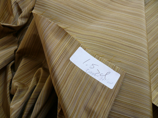 Kravet Prism 100%silk Taffeta Copper Yellow 1.6y Strie
