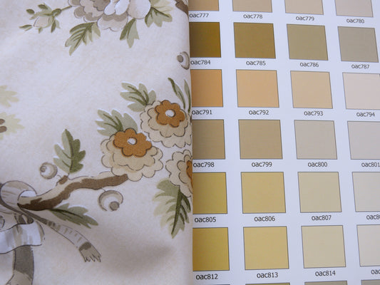 Scalamandre Floreale Blanc On Blanc Chinoserie Garden Print Peace Tree Rose Peony Palest Pink Tender Green MSRP USD 284/y