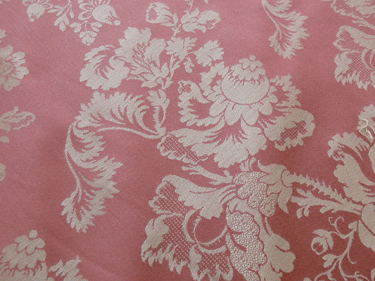 Kravat Tree Peoney Renaissance Damask Coral Pink 2.375 Yds