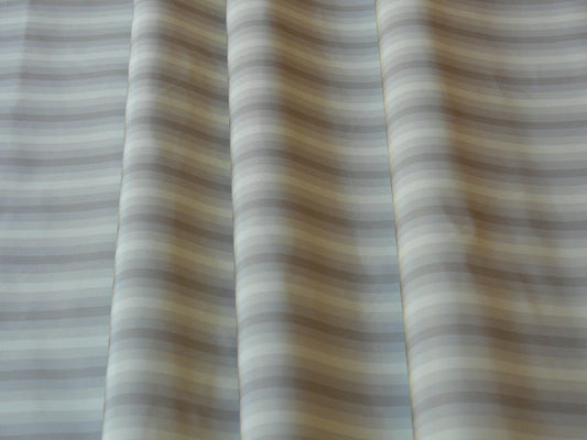 Scalamandre Domenico Stripe Silk Taffeta - Taupe