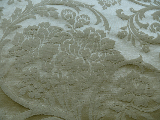 Kravet Art Nouveau Botanic Scroll Cotton - Beige Tan