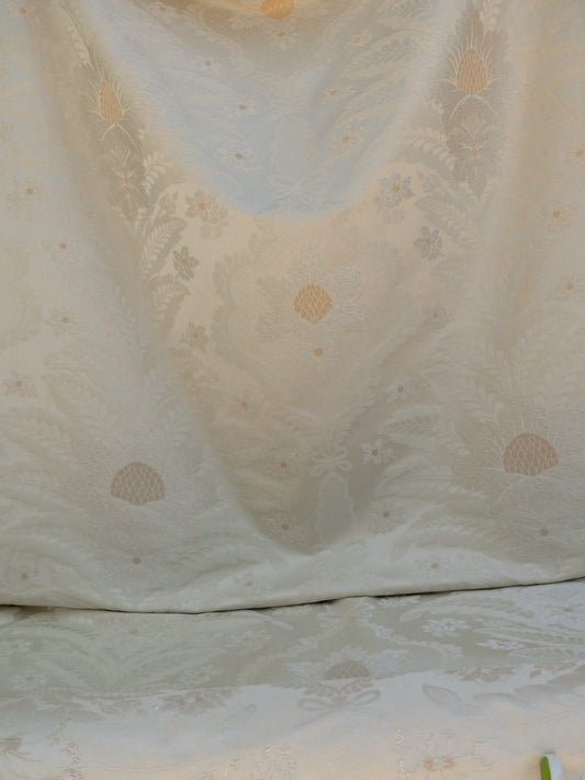 Scalamandre Bouquet Damask Classic Grand - Cream Ivory