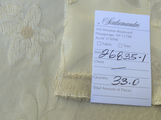 Scalamandre Bouquet Damask Classic Grand Cream Ivory Damask MSRP USD 512