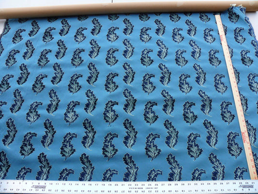 by yard Scalamandre Acanthus Blues Silky Velvet Foliage MSRP USD 1520/y