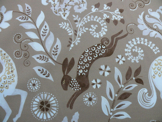 By yard Scalamandre Into The Woods Birch Deer Rabbit Hare Horse MSRP USD 204/Y