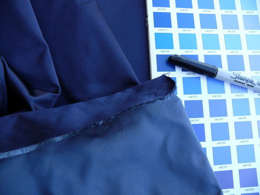 Scalamandre Silk Satin - Navy Blue & Grey Blue