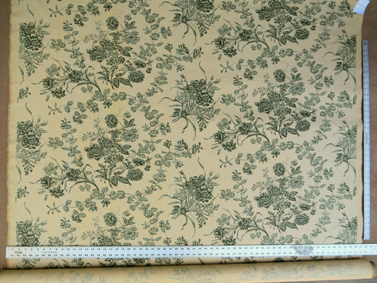 By Yard Scalamandre Valencay Green French Toile Grass Honeysuckle Wild Flowers Meadow Cream French Country MSRP USD 264/Y