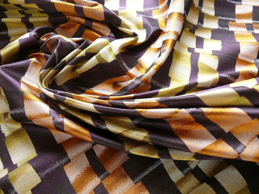 Lee Jofa Le Cirque Weave "grape" Purple Orange Tromp D'oeil Silk Jacquard Fake Ribbon MSRP USD 290/Yard
