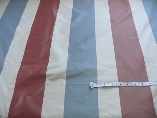 By Yd Lee Jofa Devine Silk Taffeta Stripe "crimson" Red Blue White Crimson Americana