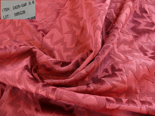 by yard Lee Jofa Groundworks Calypso Velvet Garnet Red Jazzy Cut Velvet Stripe MSRP USD 296/Y