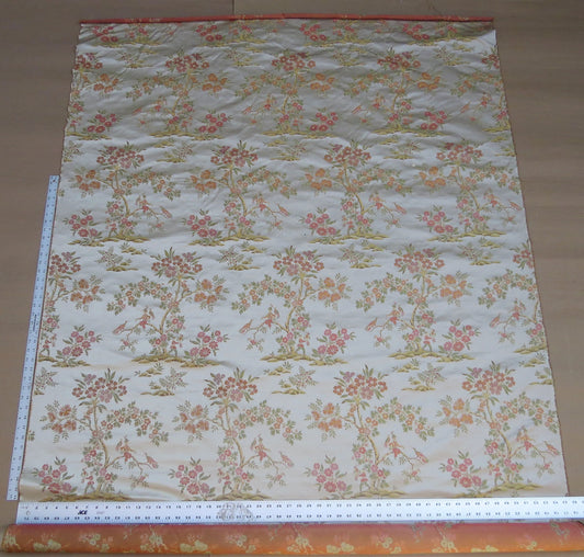 2.5y Kravet Couture Silk Garden Joy In Spring Flower Bird Chinoiserie MSRP USD 432/Y