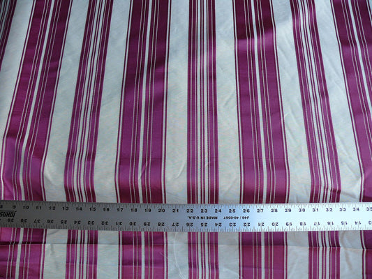Brunschwig & Fils Vilmorin Satin Stripe Schiaparelli Pink MSRP USD 290/y