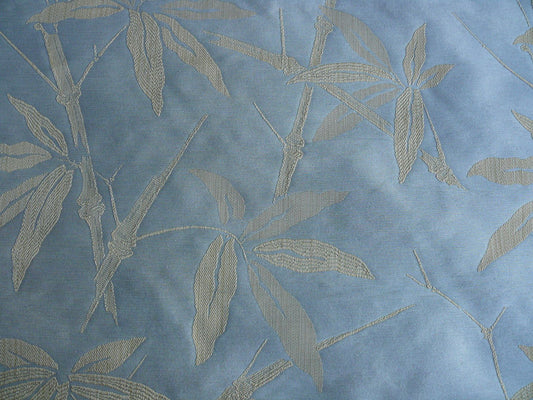 By Yd Lee Jofa Gp&j Baker Bamboo Pale Aqua Blue Chinoiserie Linen Silk Lampas MSRP USD 298/y