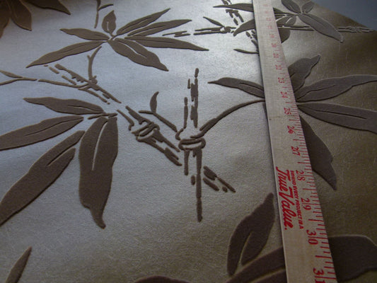 Lee Jofa J P & J Baker Bamboo Flock Bronze/pewter Wallpaper Bamboo Grove Chinoiserie Double Roll 10.9Y MSRP$220