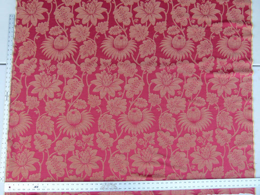 By Yd Lee Jofa G P & J Baker Hanbury Weave Red Woven Floral Art Nouveau Cotton MSRP USD 190/y