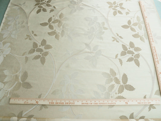 Lee Jofa Mulberry Home Enchanted Vine Soft Gold Pale Green Silk Lampas MSRP USD 296/y